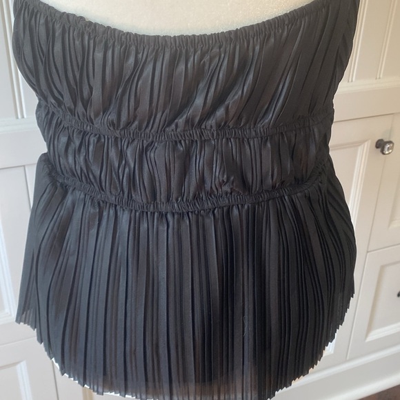 Anthropologie Womens En Elly Pleated Halter Tank Top Open Back Black Size S - Picture 6 of 6